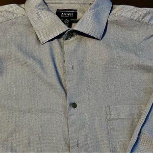 Alfani XL Long sleeve light blue plaid (grid pattern ) gently used